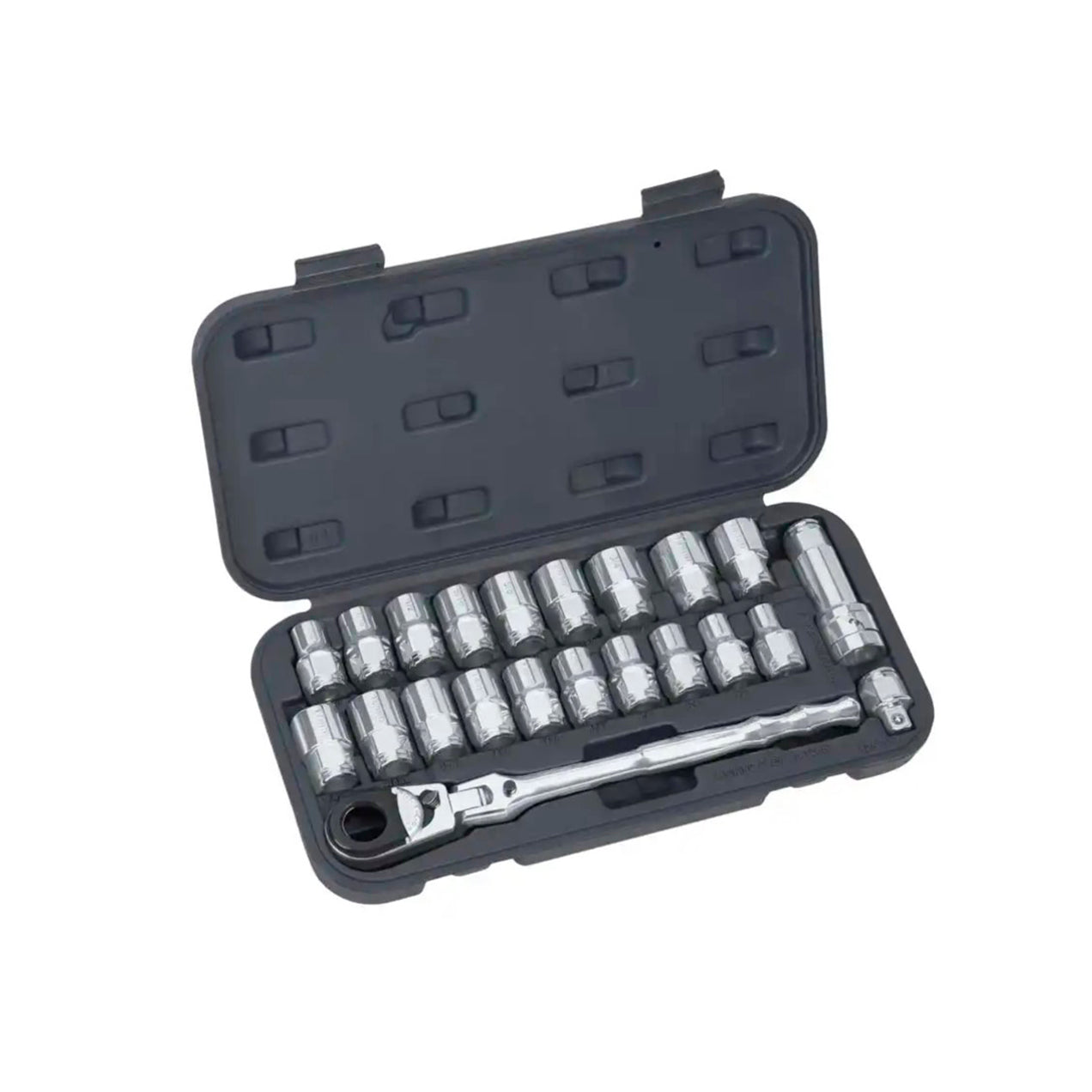 JUEGO DADOS CROMADOS PASS-THRU C-3/8 DE 8 A 9MM 22 PCS